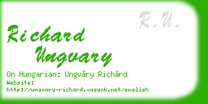 richard ungvary business card